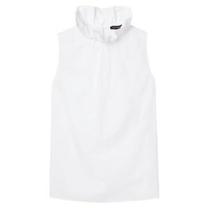 Banana Republic Ruffle Neck Sleeveless Peplum Blouse